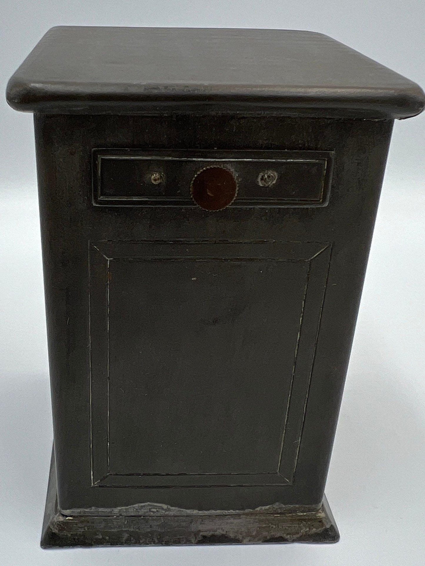 Tin Mechanical Bank with Trick Drawer for Penny circa 1890s