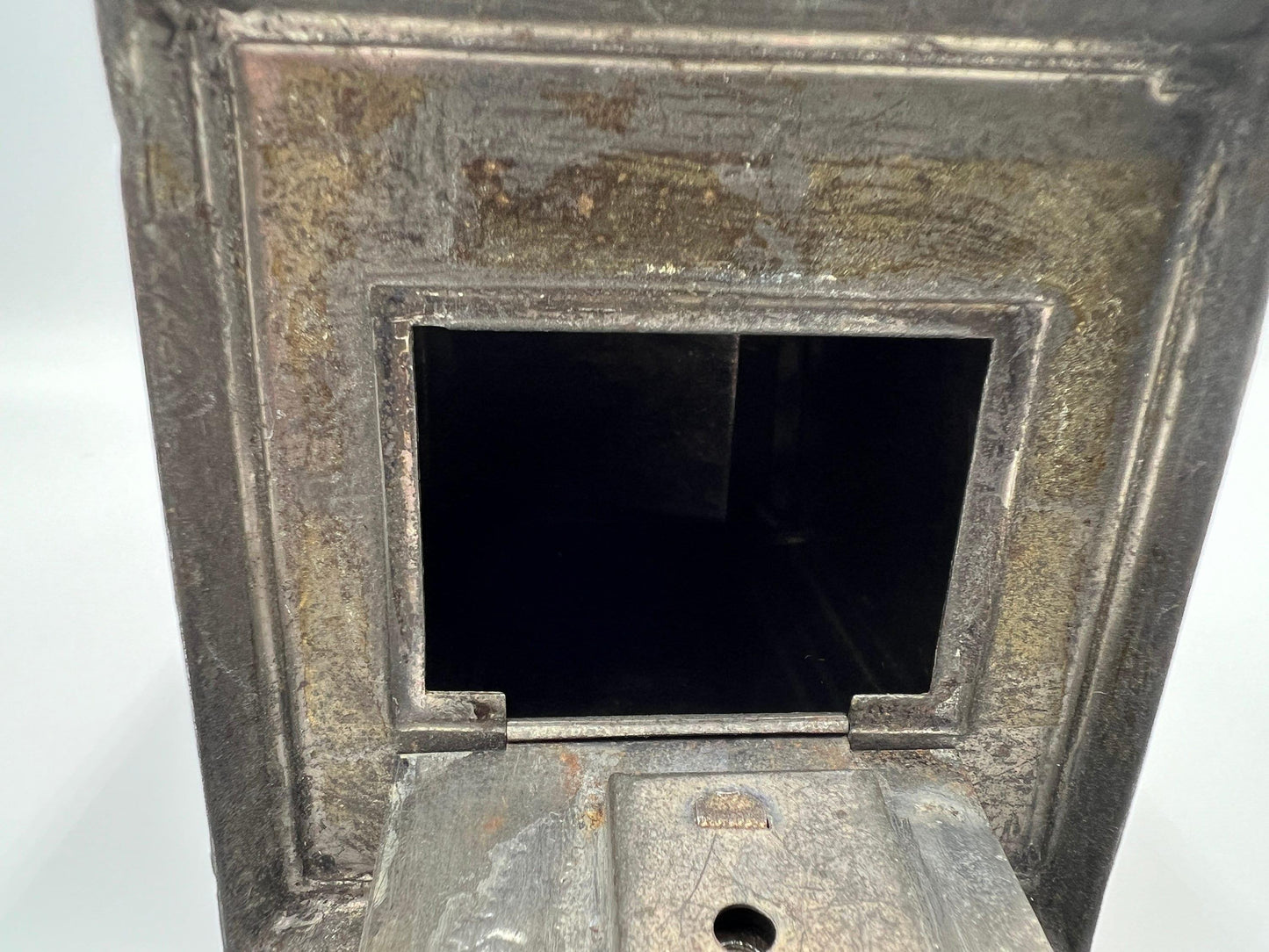 Tin Mechanical Bank with Trick Drawer for Penny circa 1890s