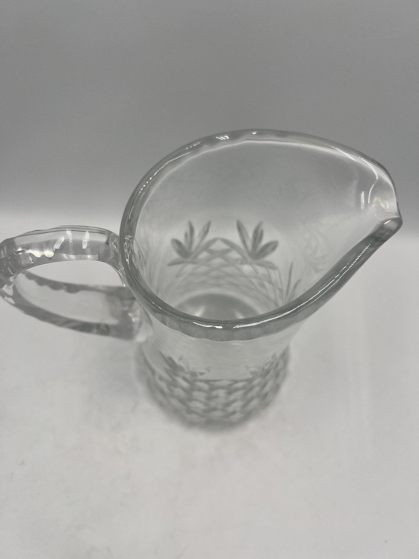 EAPG Glass Pitcher "Pineapple" or Diamond Pattern