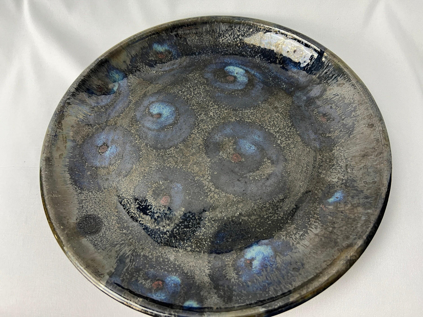 Mark Thorson Art Pottery Bowl & Plate (Dark Glaze Porcelain, 11")