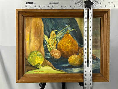 Still Life Painting: Vintage Marjorie Edwards Artwork (Oil on Board)
