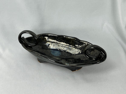 Mark Thorson Art Pottery Bowl & Plate (Dark Glaze Porcelain, 11")