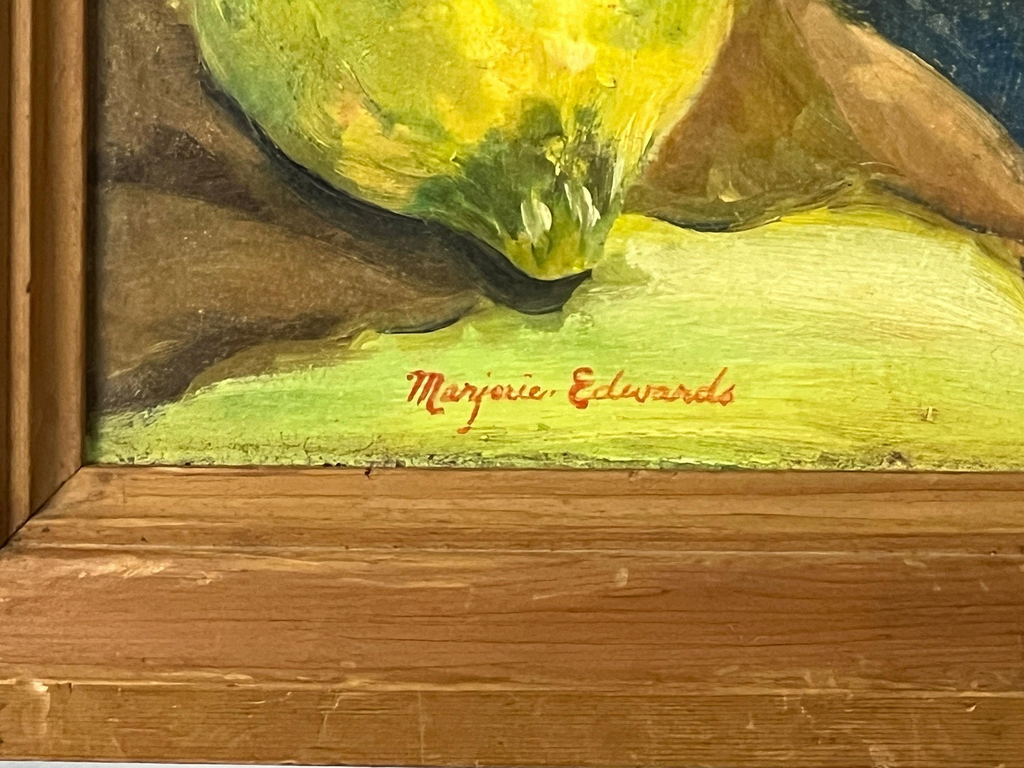 Still Life Painting: Vintage Marjorie Edwards Artwork (Oil on Board)