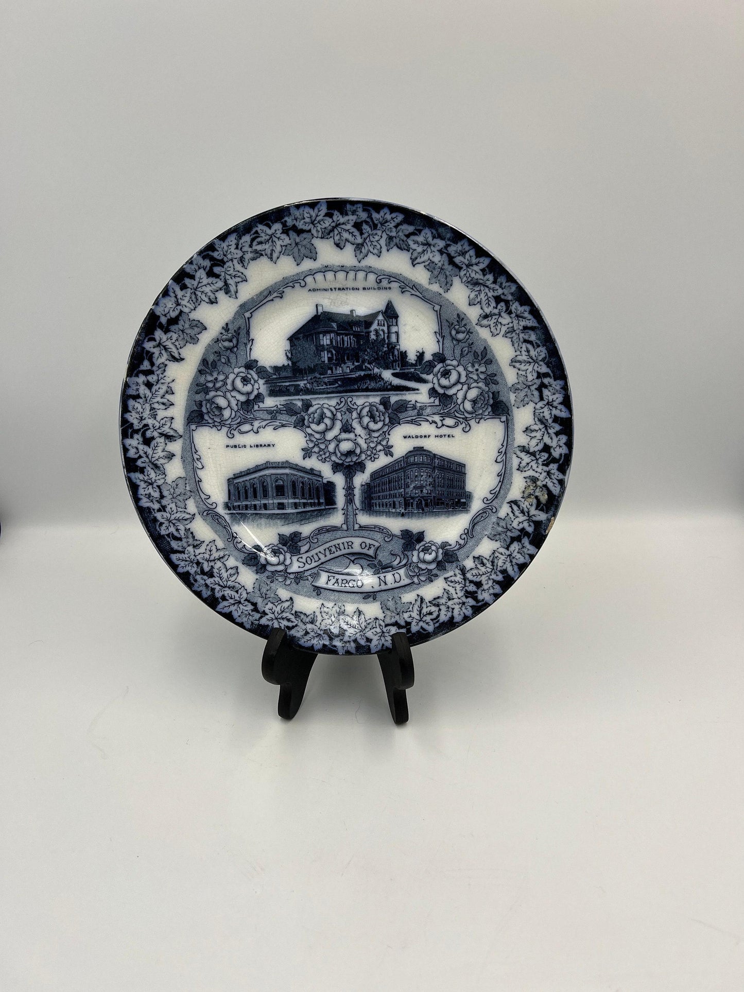 Fargo ND Collector Plate - Library, Waldorf Hotel, Administration Building