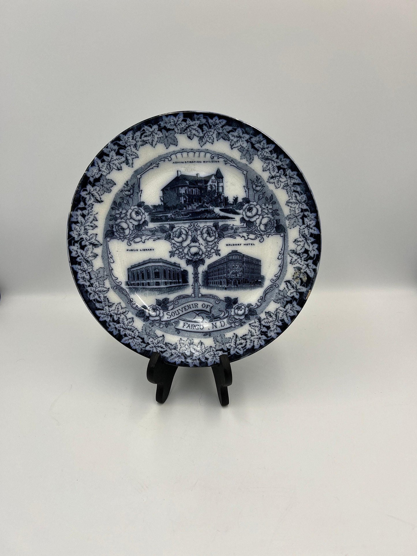 Fargo ND Collector Plate - Library, Waldorf Hotel, Administration Building
