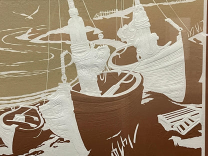 Pencil Signed Roy Williams 1981 Embossed Serigraph, "Morning"