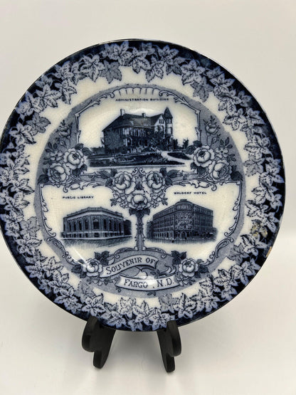 Fargo ND Collector Plate - Library, Waldorf Hotel, Administration Building
