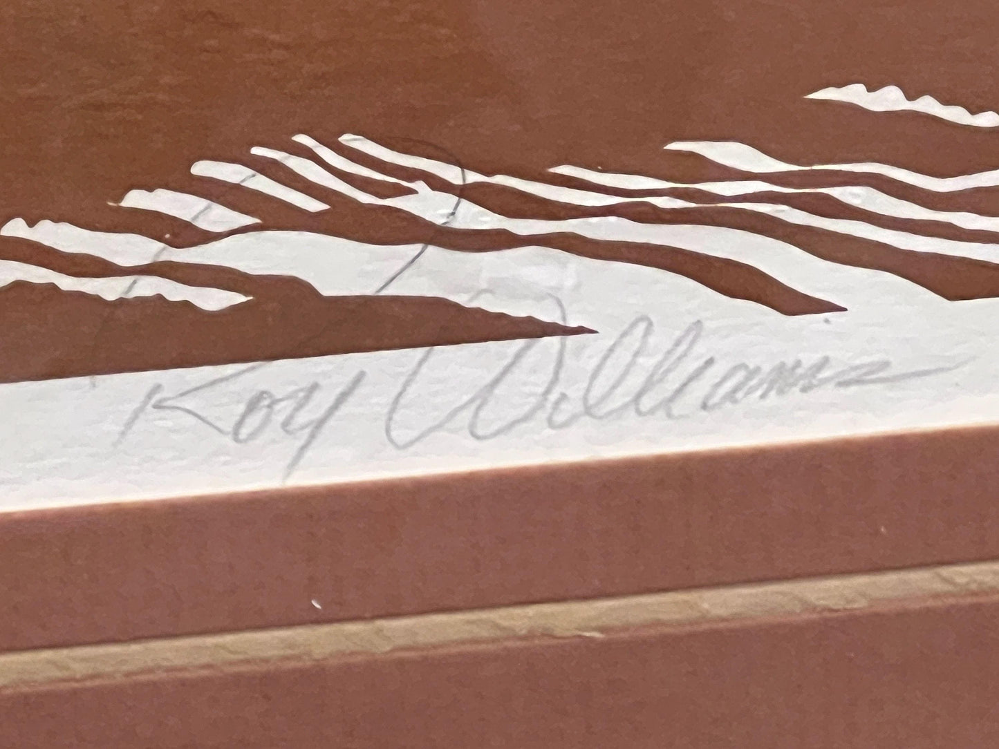 Pencil Signed Roy Williams 1981 Embossed Serigraph, "Morning"