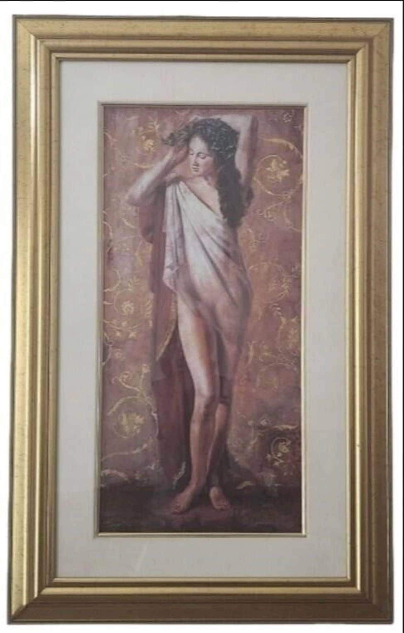 Tomasz Rut, Girl With Ivy In Hair Embellished Giclee, signed and numbered