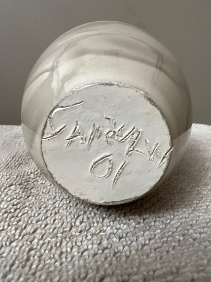 Bruce Fairman Vase: Signed Ceramic with Unique Glaze Colors