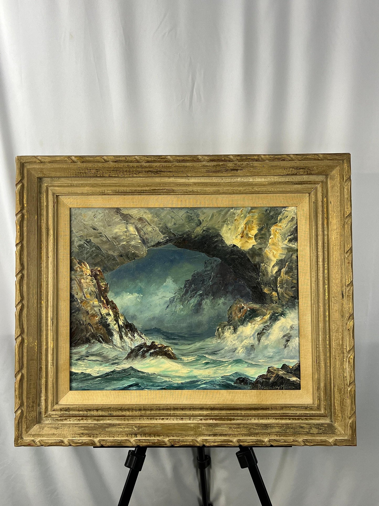 Rosemary Miner Seascape Painting - Ocean View on Canvas