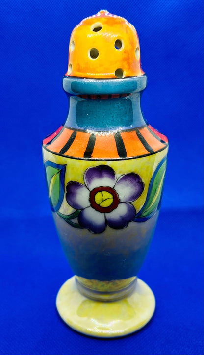 Vintage Lusterware Creamer Muffineer Sugar Shaker Set, Hand Painted in Japan