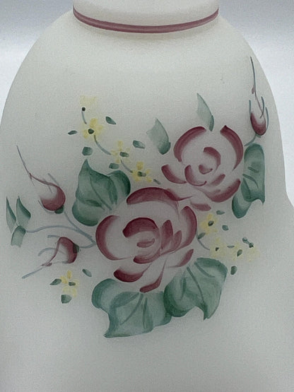 Rose Garden Bell: Fenton Hand-Painted Glass (Rare Collectible)