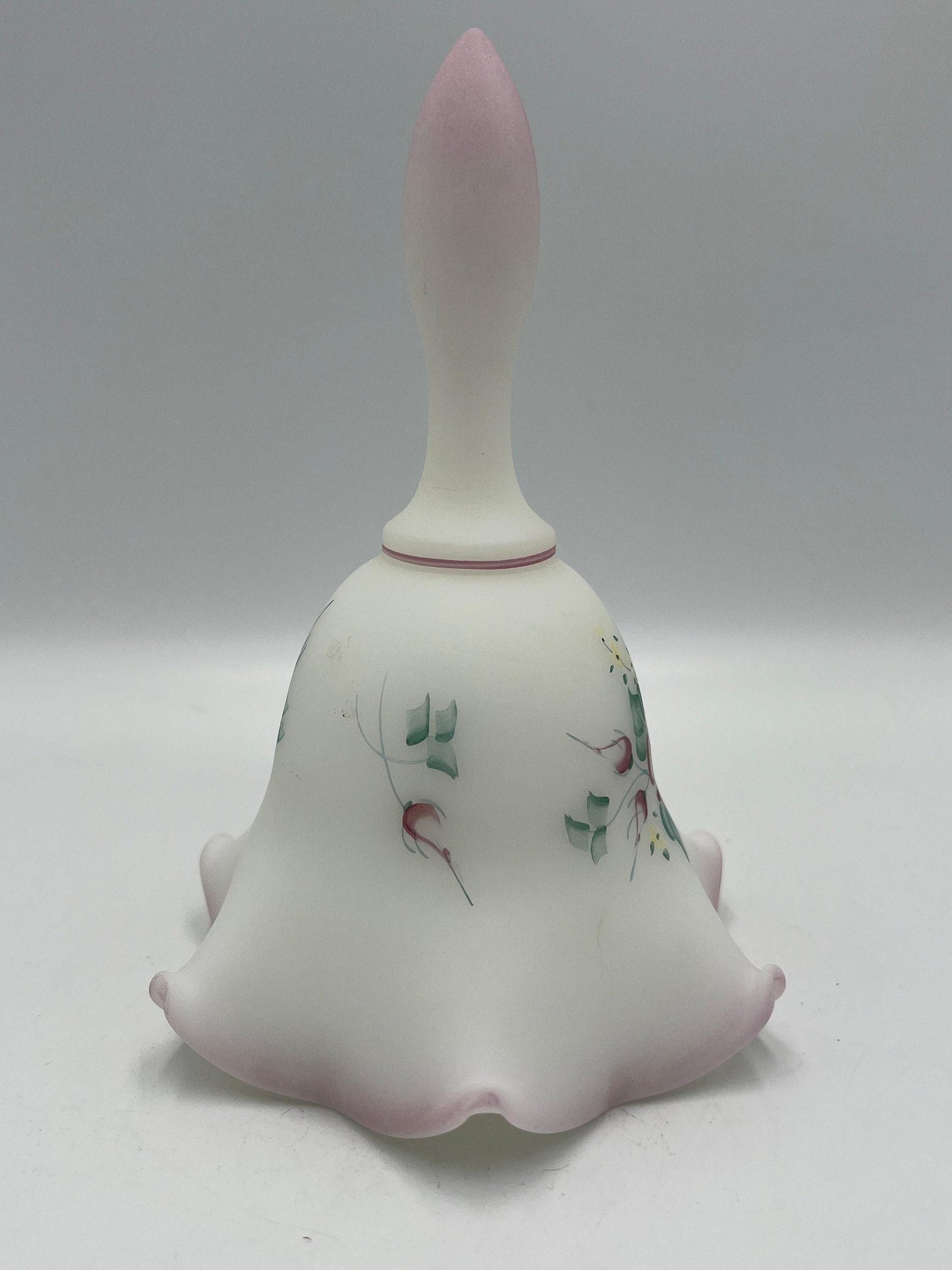 Rose Garden Bell: Fenton Hand-Painted Glass (Rare Collectible)