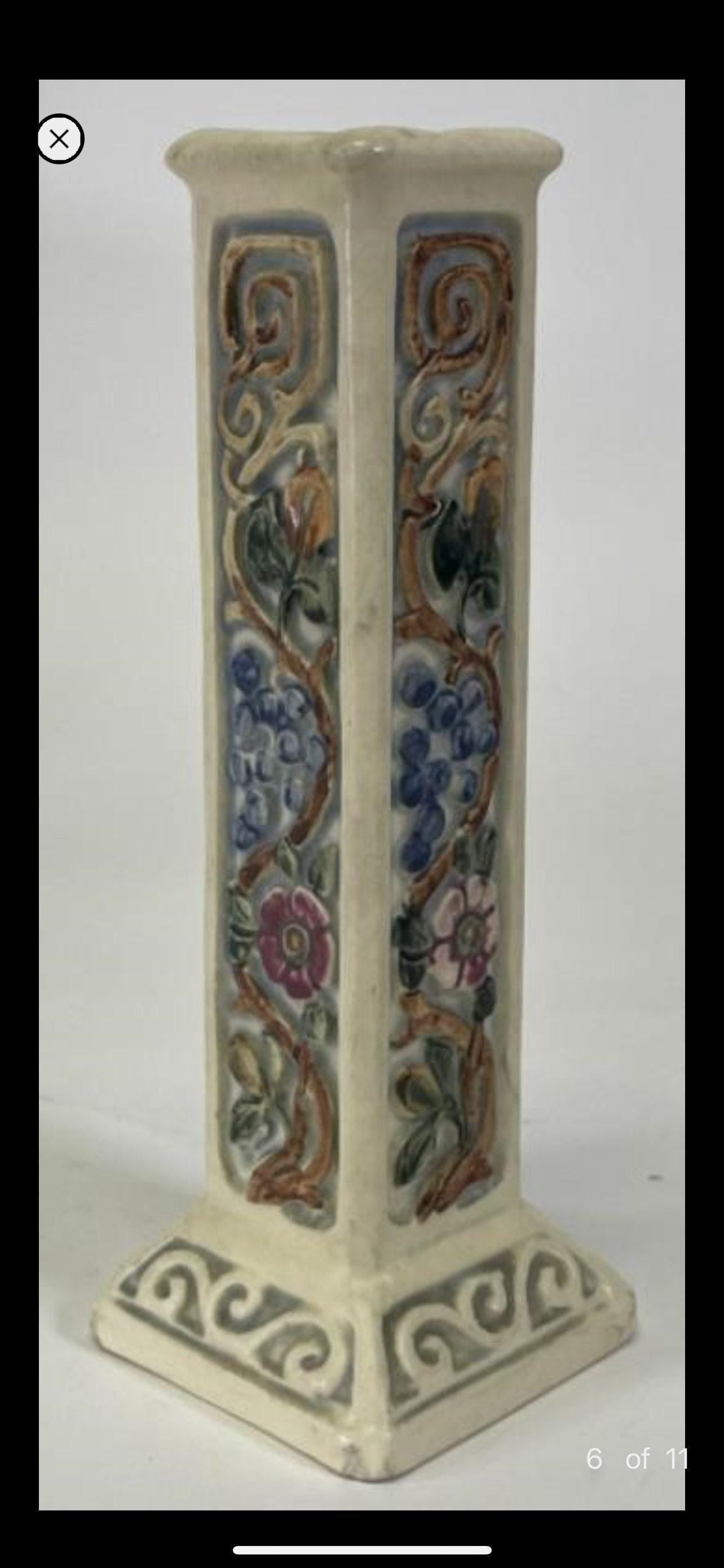 Weller Rosa Bud Vase c1914 Vintage Art Pottery, Excellent Condition!