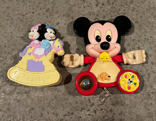 Disney Mickey and Minnie Baby Toys (Musical Rocking Horse & Busy Box)