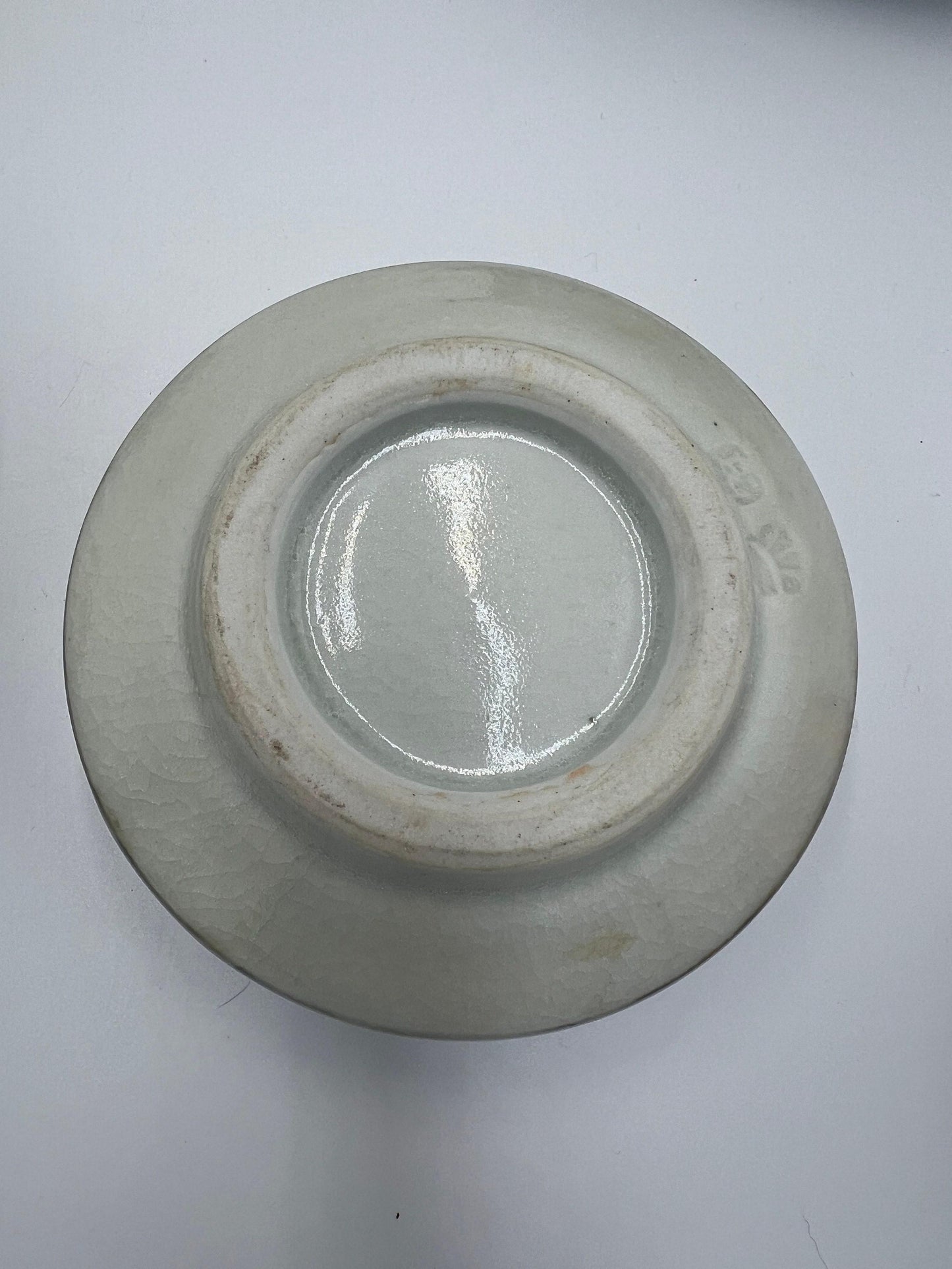 Trinket Dishes: Vintage Floral Pottery - Green White and Brown Blue