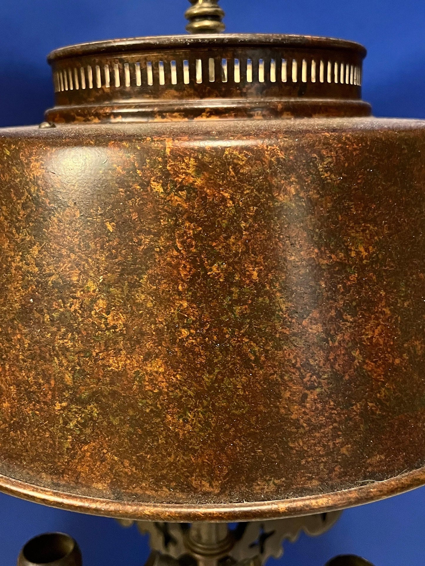 Frederick Cooper Bronze Bouillotte Candelabra Table Lamp W/ Shade