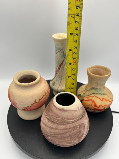 Nemadji Pottery Vases: Vintage Moose Lake Clay (Set of 4)