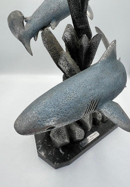 Shark Sculpture: Danny Brower Marine Art (1992 Vintage Piece)