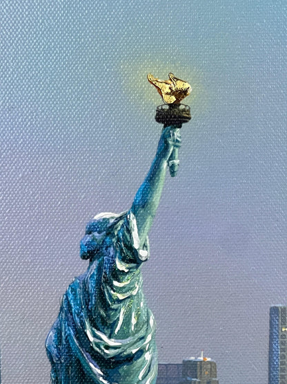 Alexander Chen "I Love New York" Embellished Giclee - With Twin Towers - Beautiful