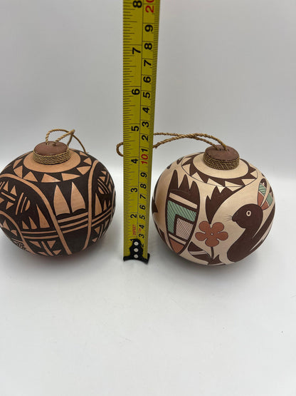 Pueblo Pottery Wall Art: Vintage Hand-Painted Pair - Rustic Southwest