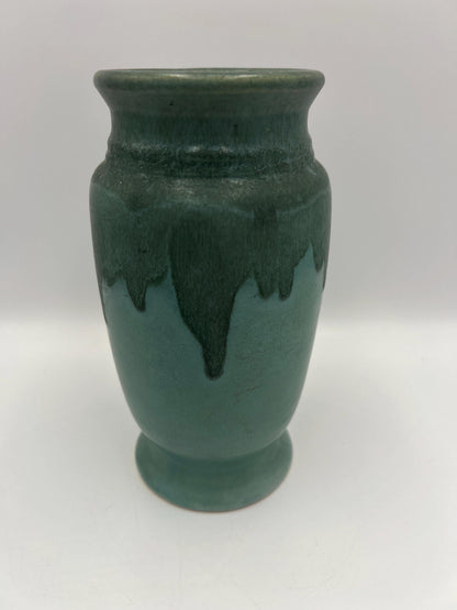 Carnelian I Vase: Roseville Art Pottery (Green Drip, Circa 1910)