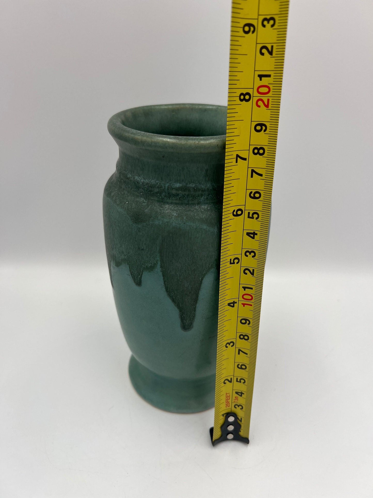 Carnelian I Vase: Roseville Art Pottery (Green Drip, Circa 1910)