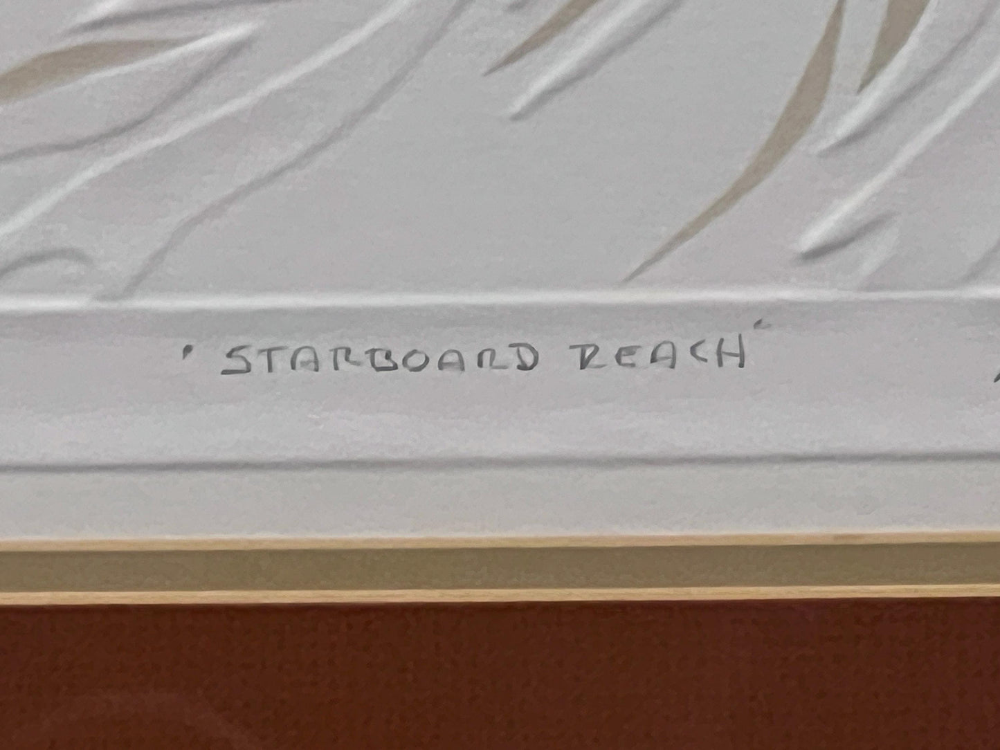 Pencil Signed and Numbered Warren Woodward Embossed Serigraph, "Starboard Reach"