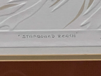 Pencil Signed and Numbered Warren Woodward Embossed Serigraph, "Starboard Reach"