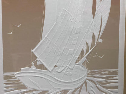 Pencil Signed and Numbered Warren Woodward Embossed Serigraph, "Starboard Reach"