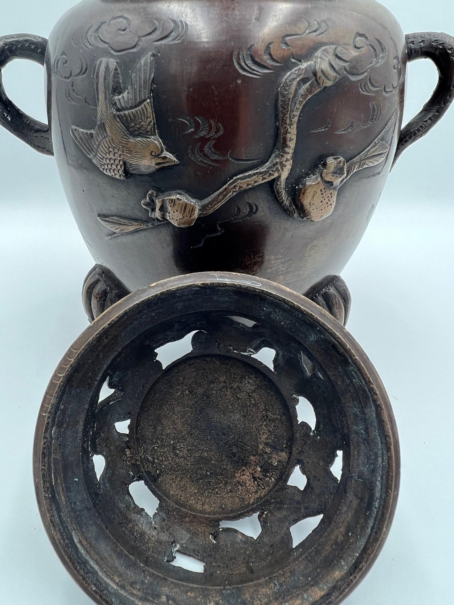 Chinese bronze 3-footed censer / incense burner