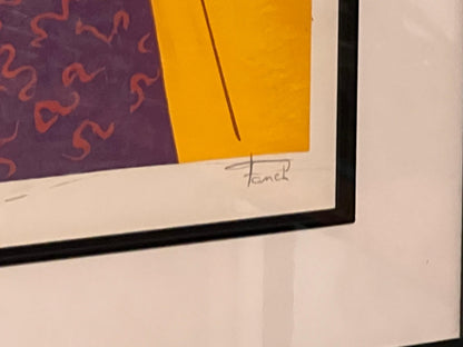 Fanch Ledan Art Print - Signed Interior with Liberty, Framed Wall Decor
