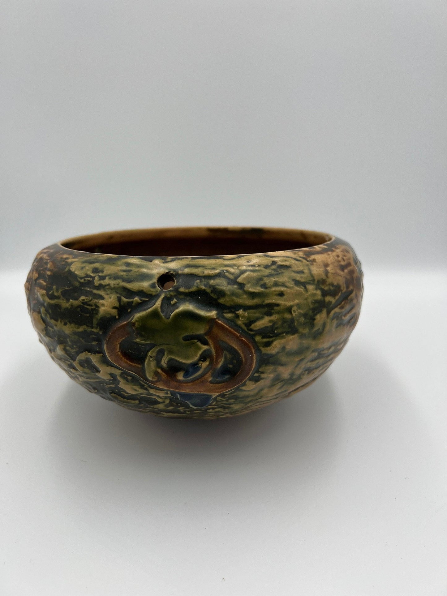 Roseville Imperial I 1921 Vintage Art Pottery Ceramic Hanging Basket