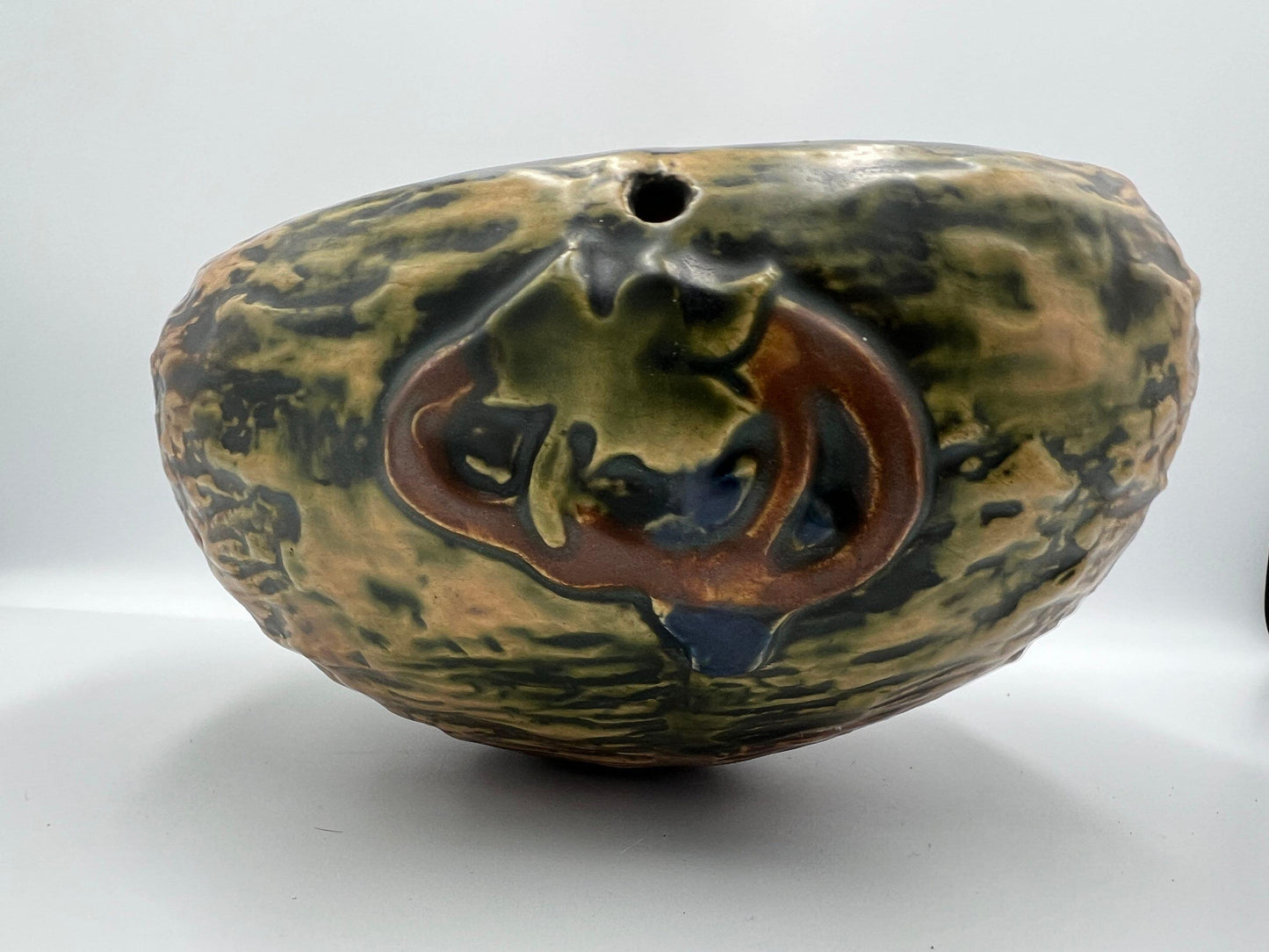 Roseville Imperial I 1921 Vintage Art Pottery Ceramic Hanging Basket