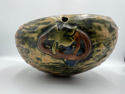 Roseville Imperial I 1921 Vintage Art Pottery Ceramic Hanging Basket