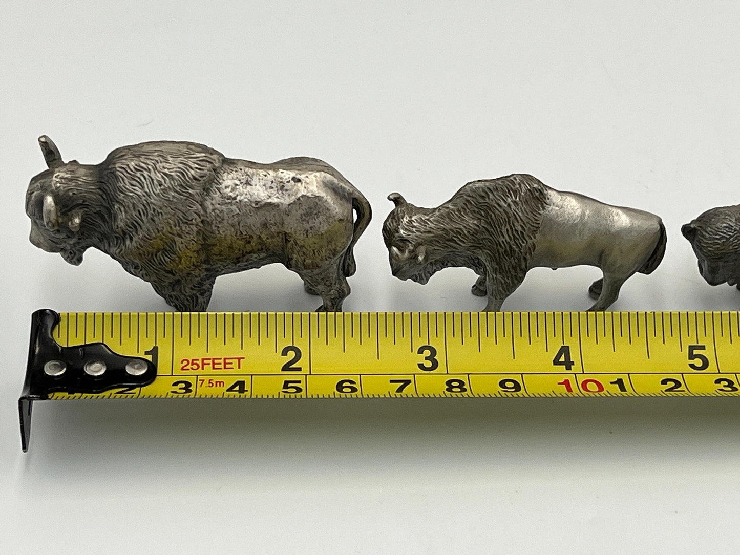 Western Pewter Figurines, Buffalo and Soldier, End of the Trail (Vintage Art)