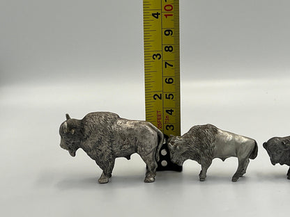 Western Pewter Figurines, Buffalo and Soldier, End of the Trail (Vintage Art)