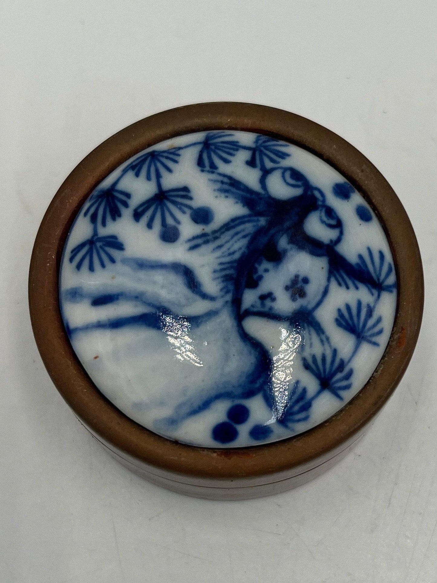 Vintage Brass Jewelry Box, Asian Fish Design (Small Trinket Holder)