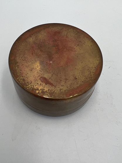 Vintage Brass Jewelry Box, Asian Fish Design (Small Trinket Holder)