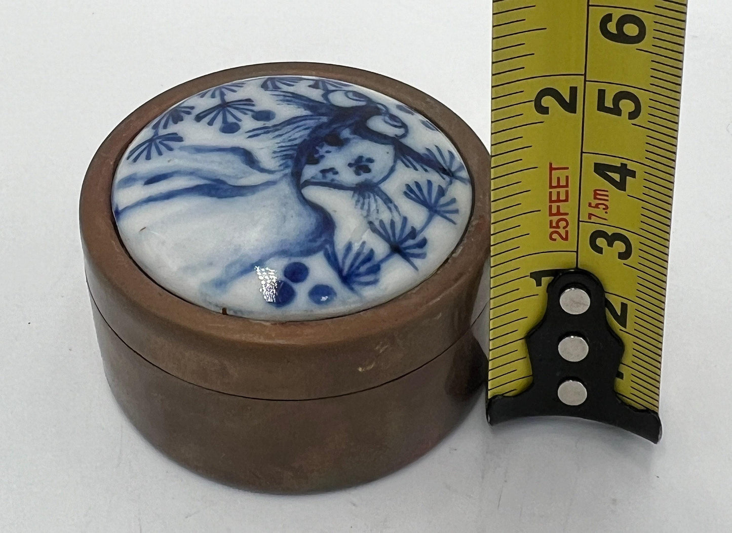 Vintage Brass Jewelry Box, Asian Fish Design (Small Trinket Holder)