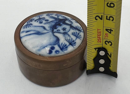 Vintage Brass Jewelry Box, Asian Fish Design (Small Trinket Holder)
