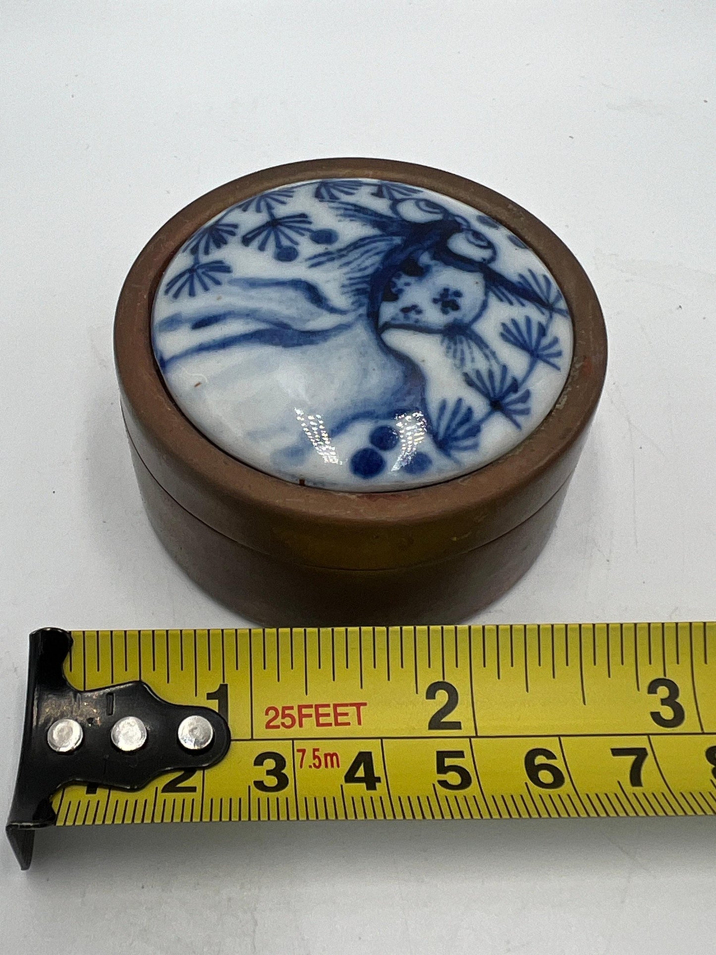 Vintage Brass Jewelry Box, Asian Fish Design (Small Trinket Holder)