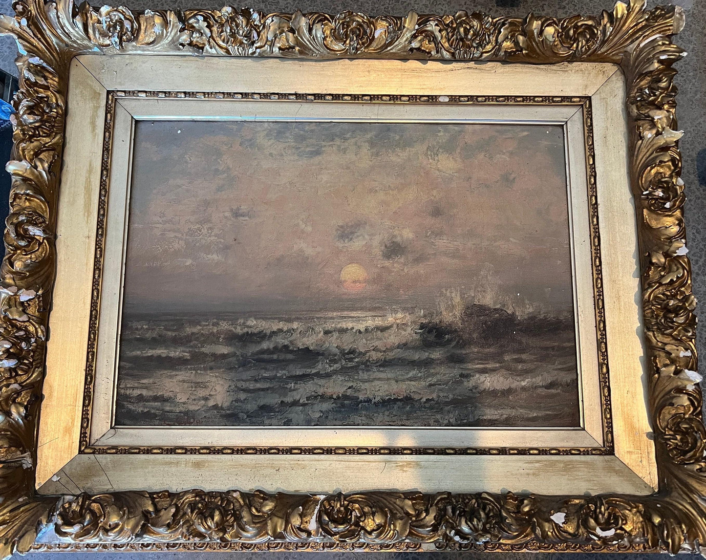Framed Charles S. Dorion Original Oil on Canvas Signed Painting