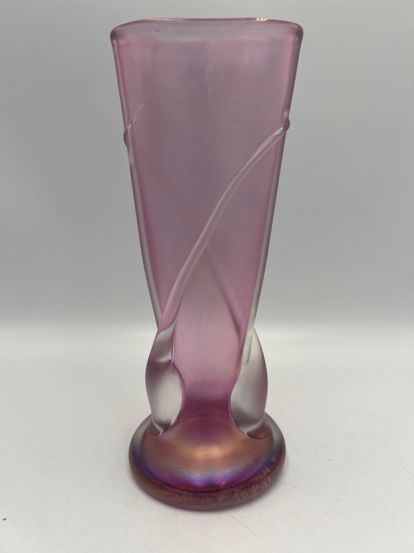Beautiful Zellique Studio Art Glass Vase SIgned and Dated