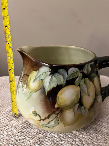 Bavarian, Hand-Painted Cider/Lemonade Pitcher/Jug with 6 cups VINTAGE