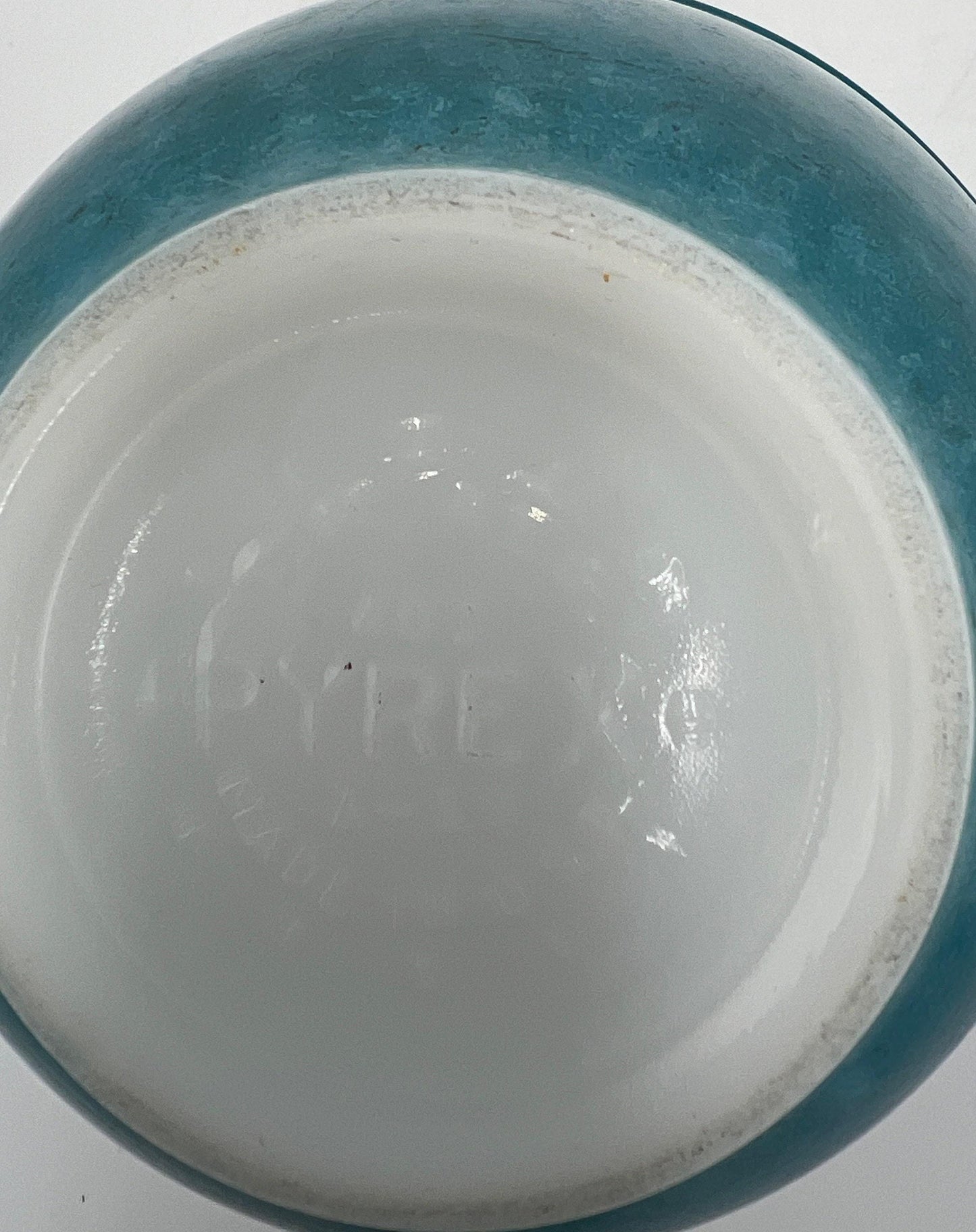Pyrex Mixing Bowl: Robins Egg Blue Glass (1.5 Pint, Mid Century)