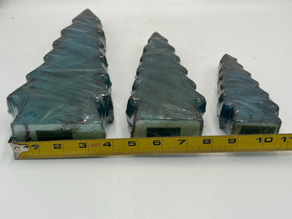 Valerie Parr Hill Candles Christmas Trees Set of 3 with Metal Sled