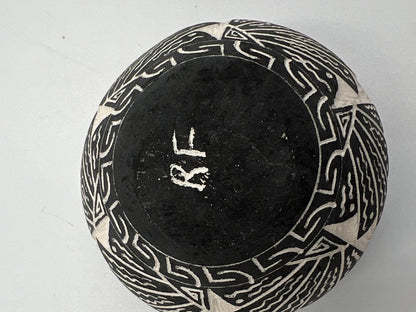 Native American Seed Pot: Vintage Acoma Pottery (Signed and Hand-Painted)