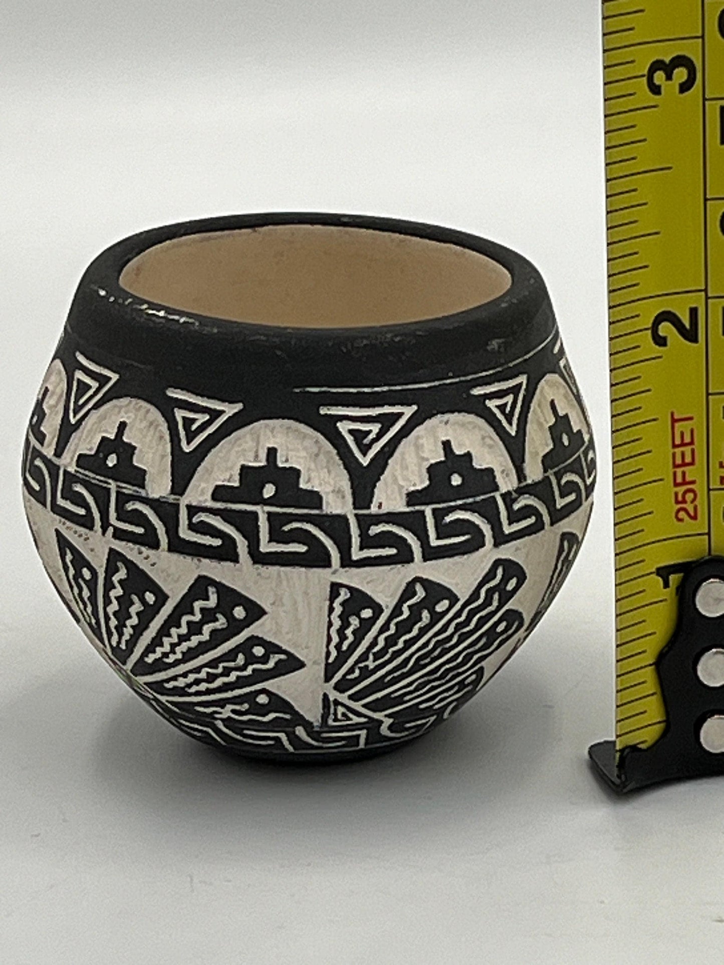 Native American Seed Pot: Vintage Acoma Pottery (Signed and Hand-Painted)
